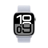 Apple Watch Series 10 46mm Silver Gps Correa Textil Azul Sport Loop